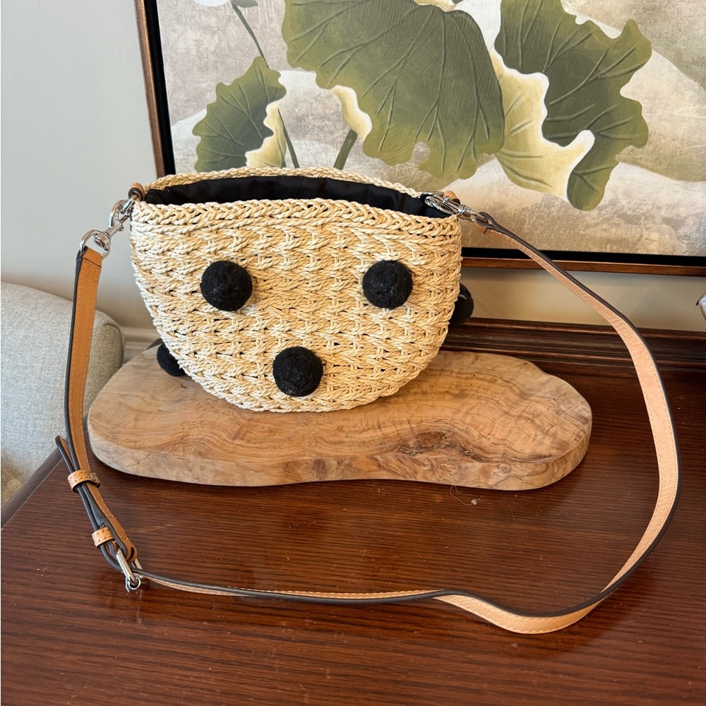 Rebecca Minkoff Straw Pom Pom Bag
